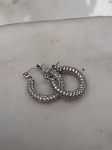 ANGELICA | Gold/Silver Luxury Cubic Zirconia Encrusted Hoops (1 or 2 cm)