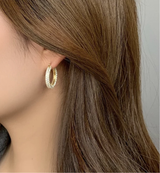ANGELICA | Gold/Silver Luxury Cubic Zirconia Encrusted Hoops (1 or 2 cm)