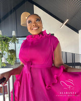 Jamala Pink Pleat Dress
