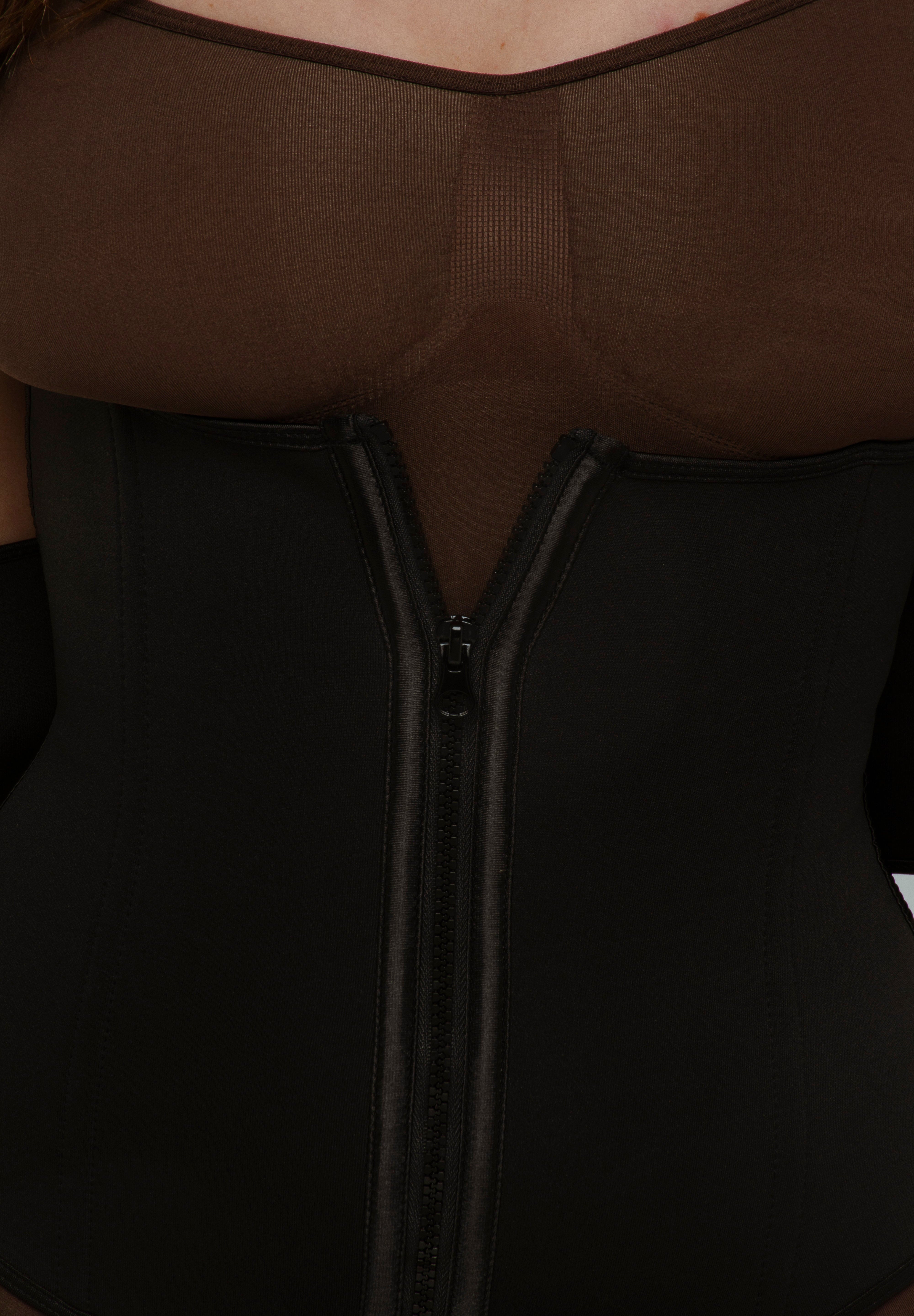 Zip & Band Waist Trainer | High Compression