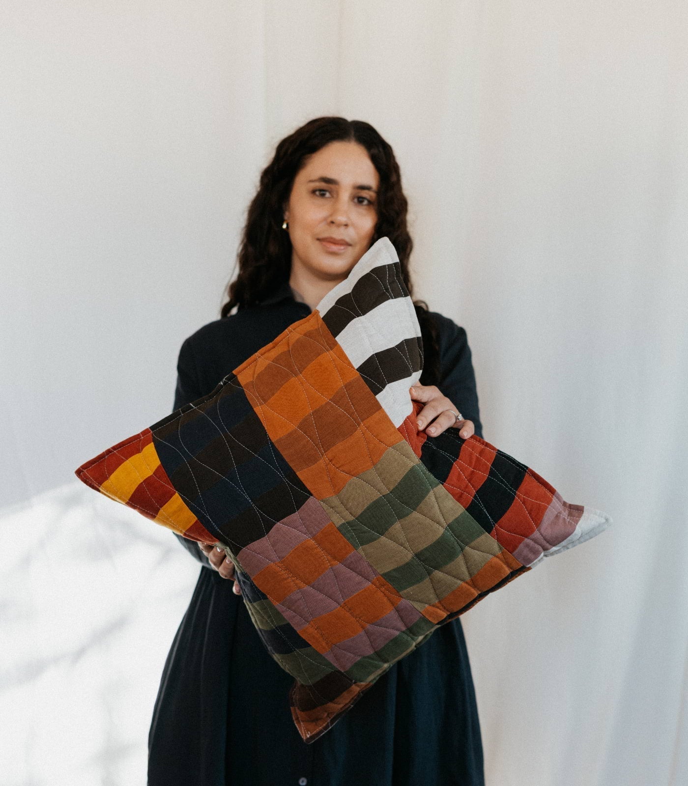 Patchwork Linen Scatter Cushion