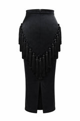 The Éclipse Fringe Contour Midi Skirt