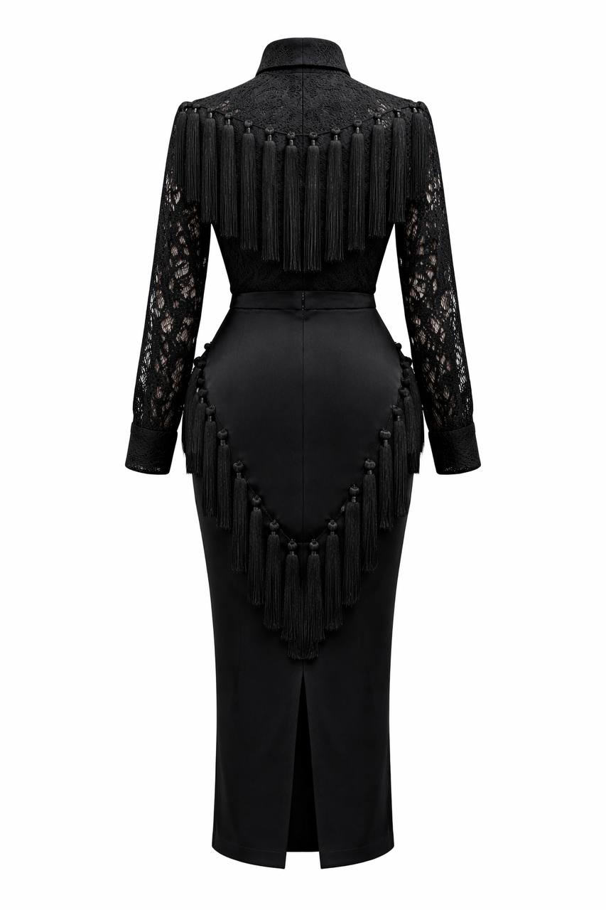 The Noir Accent Tassel Shirt
