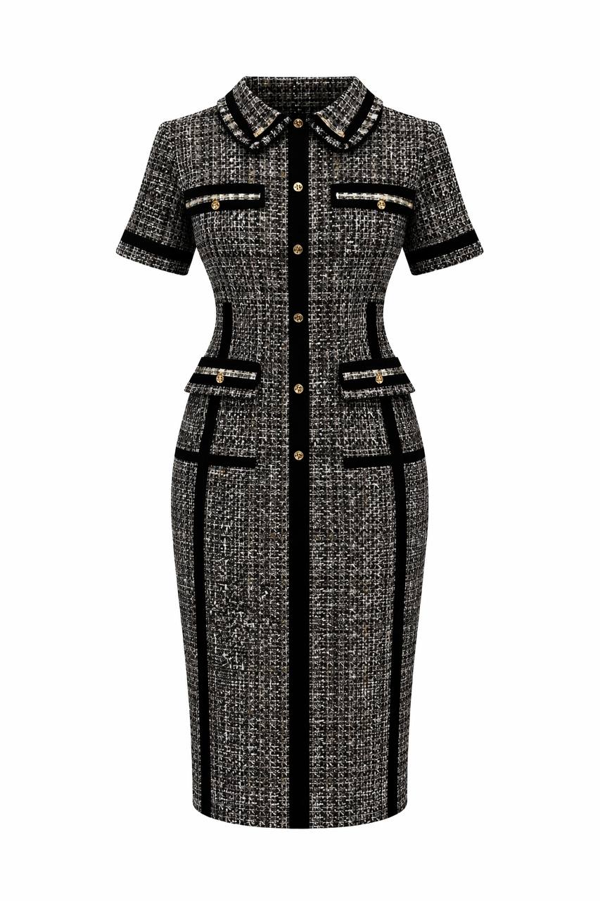 KUTA Weave Black Tailored MIDI