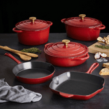 Ombre Red 8pc Baobab Cast Iron - Image 1