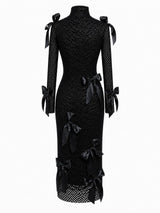 Sable Form Ribbon Lace Dress