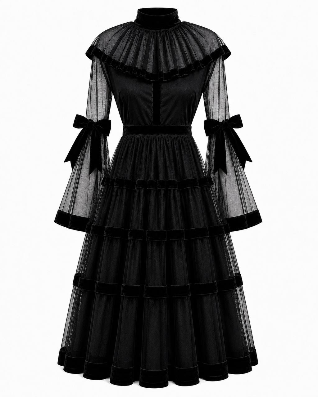 Sable Form Velvet Trim Mesh Set