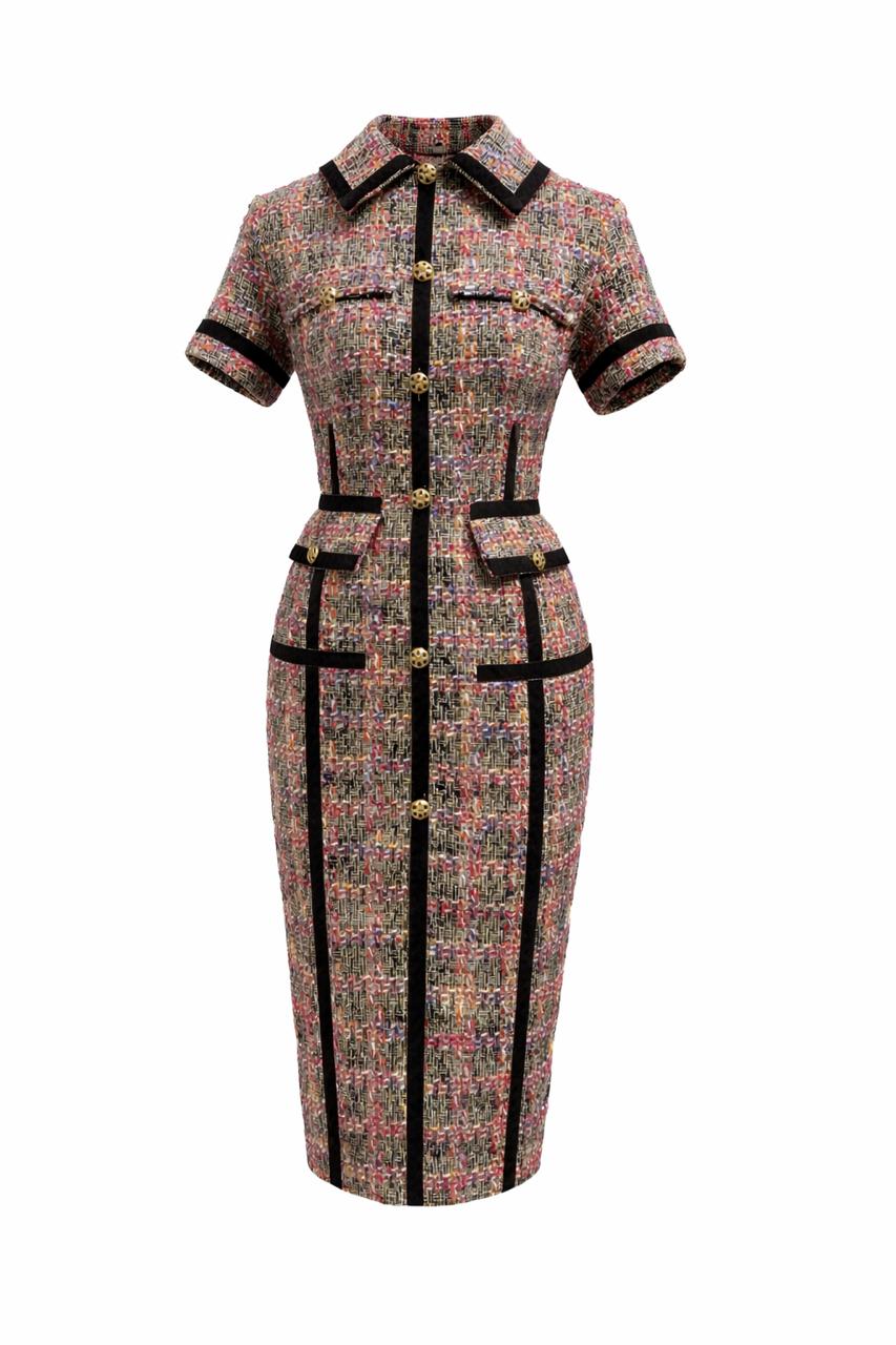 KUTA Weave Multicoloured Tailored Dress