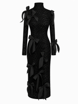Sable Form Ribbon Lace Dress