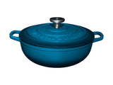Maxwell & Williams Cast Iron Round Casserole Midnight Blue 26cm Gift Boxed