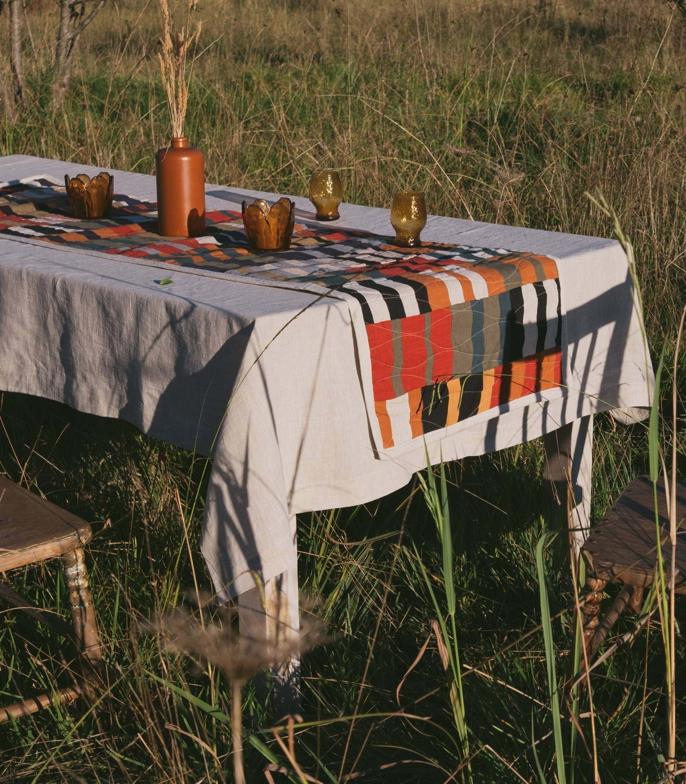 Patchwork Linen Table Runner