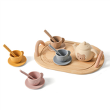 Silicone Tea Set with Bamboo Tray