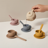Silicone Tea Set with Bamboo Tray